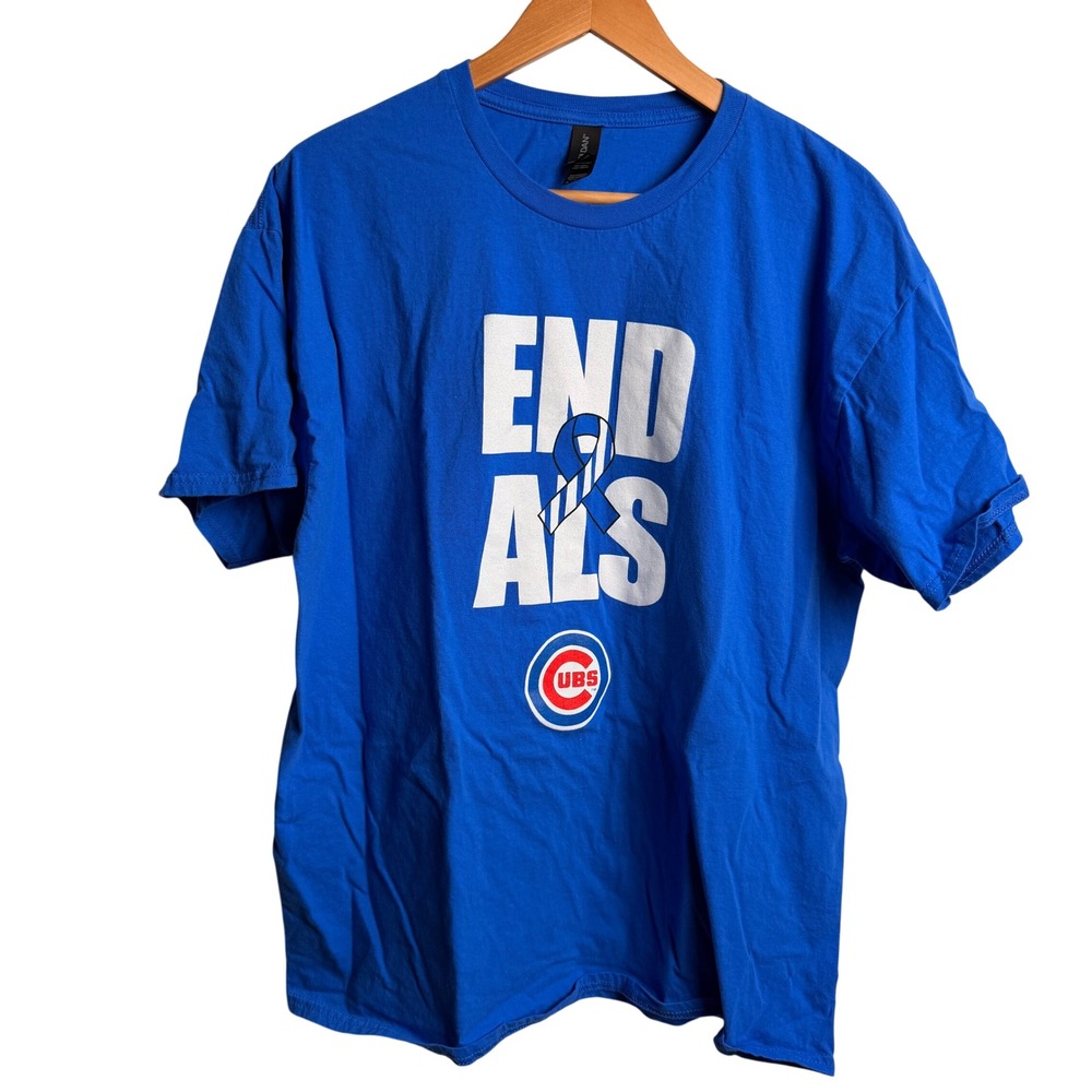 Chicago Cubs End ALS T-Shirt XL Blue Graphic Sloan MLB Baseball Tee Gameday - Picture 1 of 6